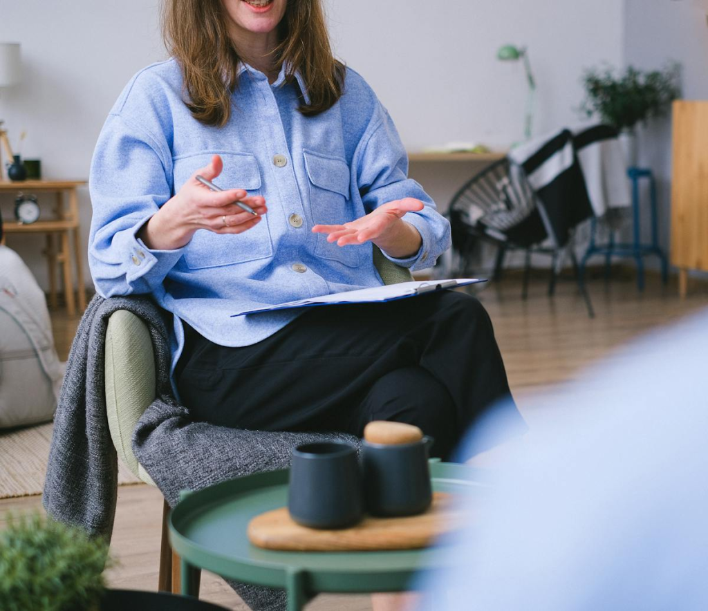 woman talking