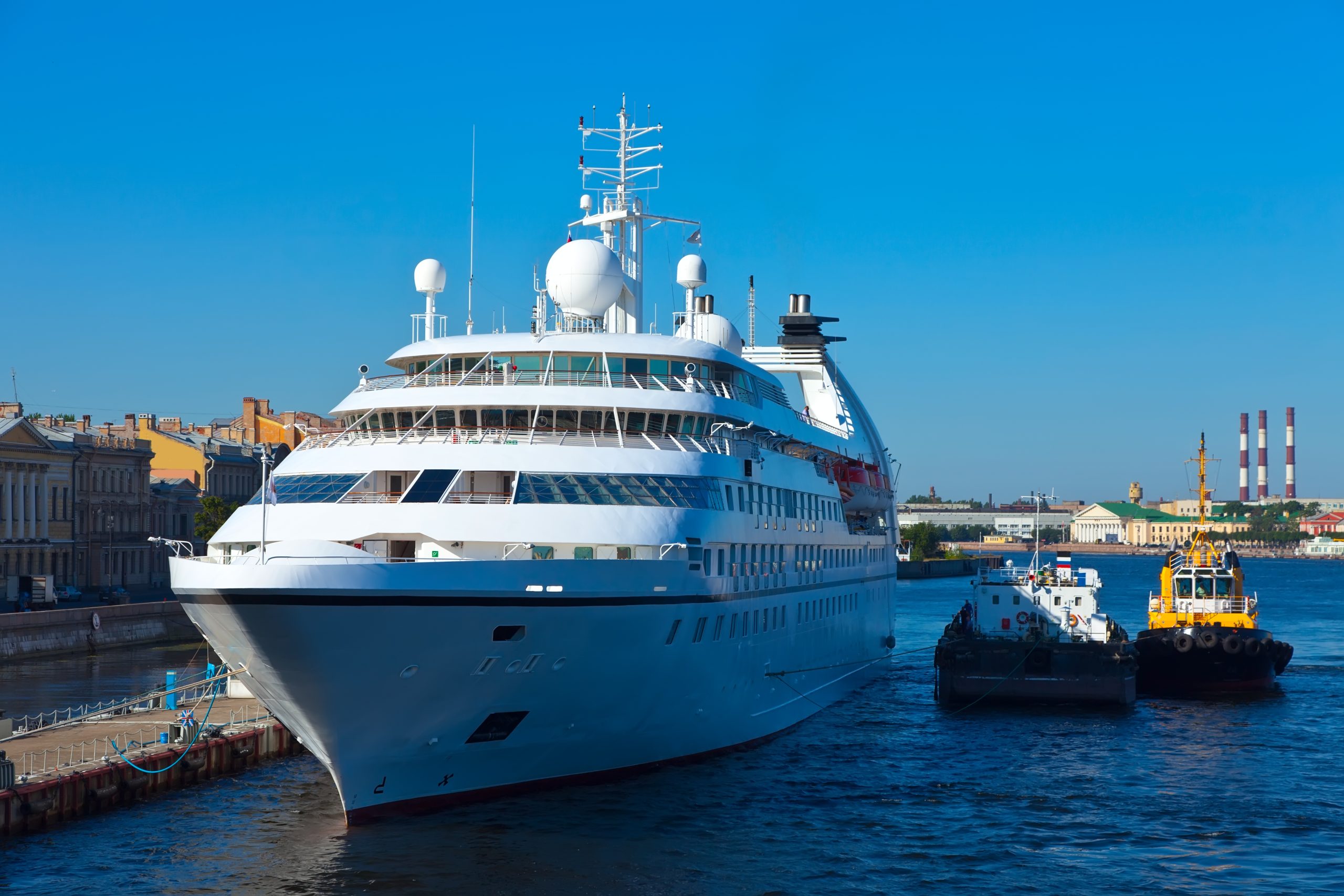 white cruise ship