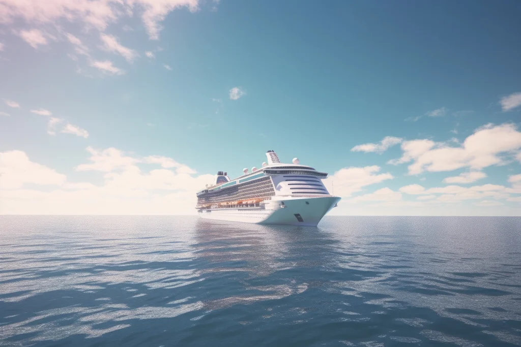 large-luxurious-cruise-ship-sailing-sea-sunny-day-ai-generative