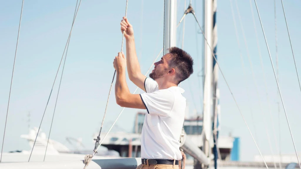 junior sailor on sailing vessel
