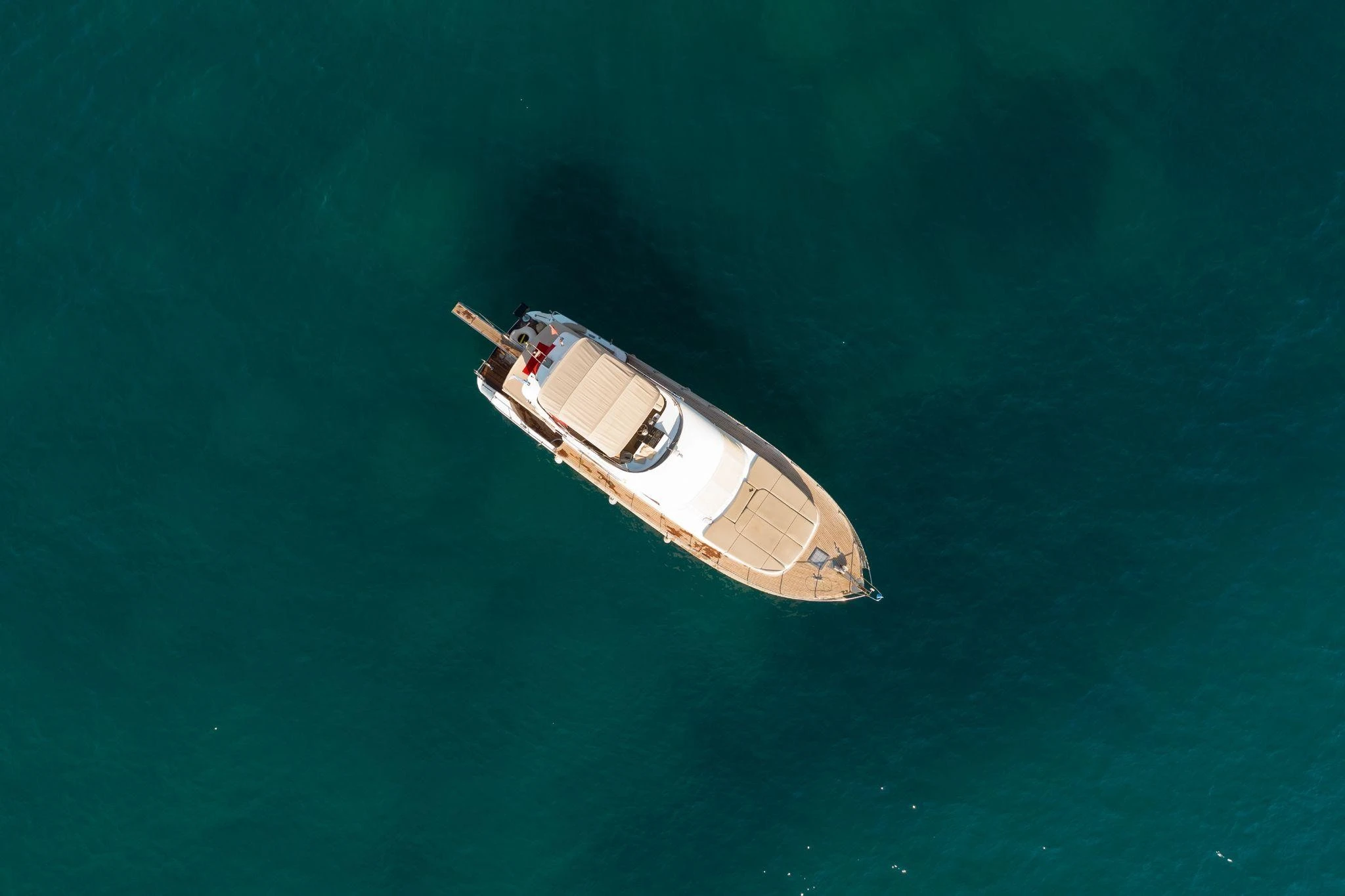 yacht at the open sea